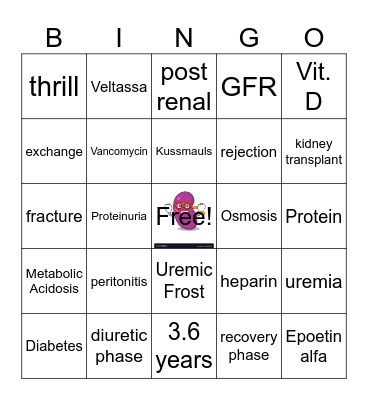 Kidney Bean-go Bingo Card