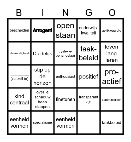 Waar PI-voor-staat-NIEUWJAARSBINGO Card