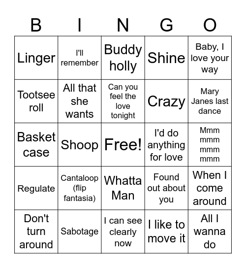 Joe Knows 96 Bingo Card