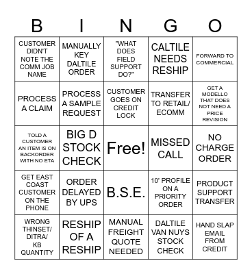SCHLUTER SOP Bingo Card