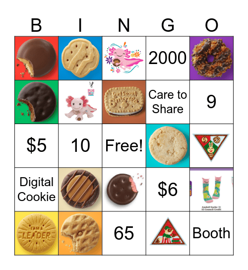 Girl Scout cookies 2024 Bingo Card