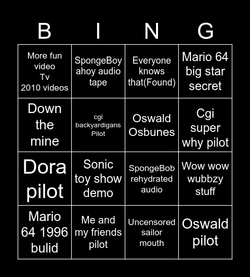 siskwkwiwiw Bingo Card