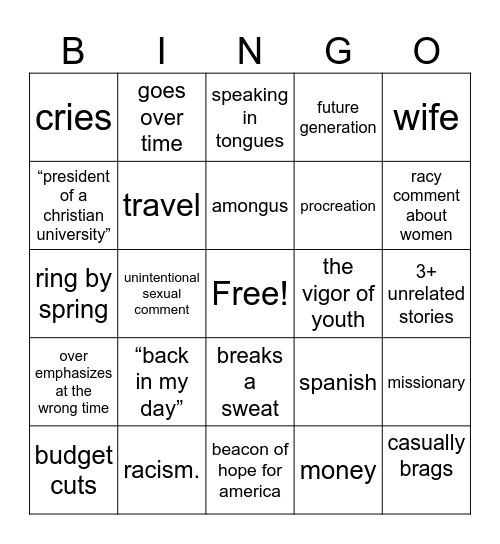 CastleBingo Card