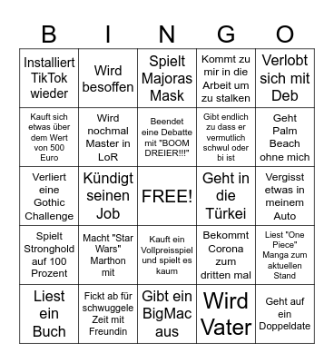 Kerem 2024 Bingo Card