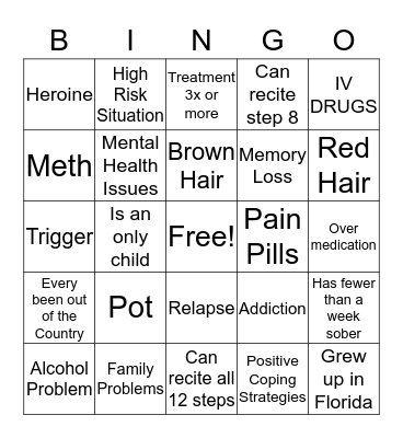 Clean Bingo Card