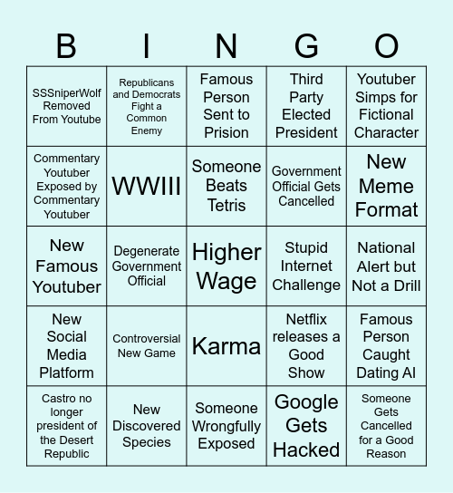 2024 Bingo Card