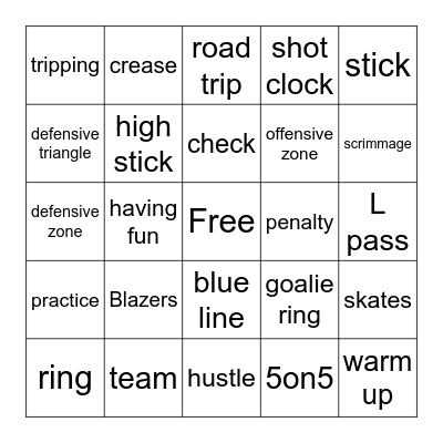 Blazers Bingo! Bingo Card