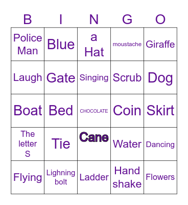 WONKA MOVIE BINGO Card