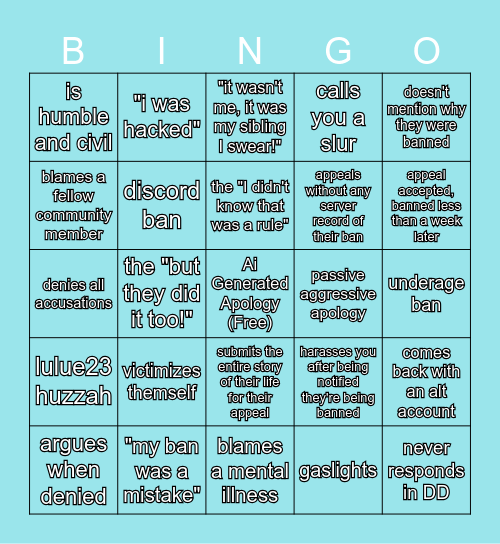 SGS I&D GC 2024 BINGO Card