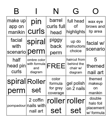 EXTRA CREDIT Bingo Card