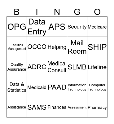 DoAS BINGO Card