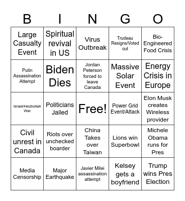 2024 Bingo Card