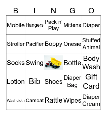 ~ Welcome Baby Carter ~ Bingo Card