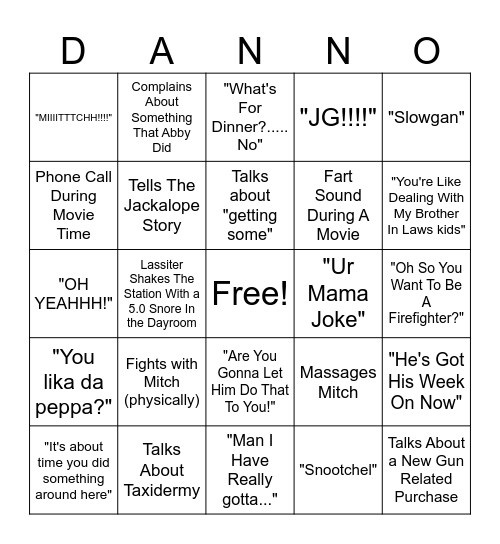 Lassiter Bingo Card