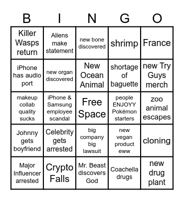 2024 Bingo Card