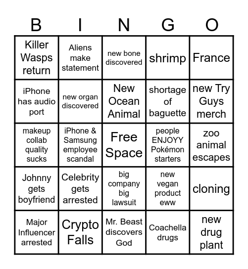 2024 Bingo Card