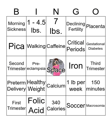 Pregnancy Bingo Card