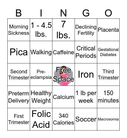 Pregnancy Bingo Card