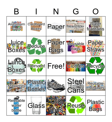Recycle Bingo Card