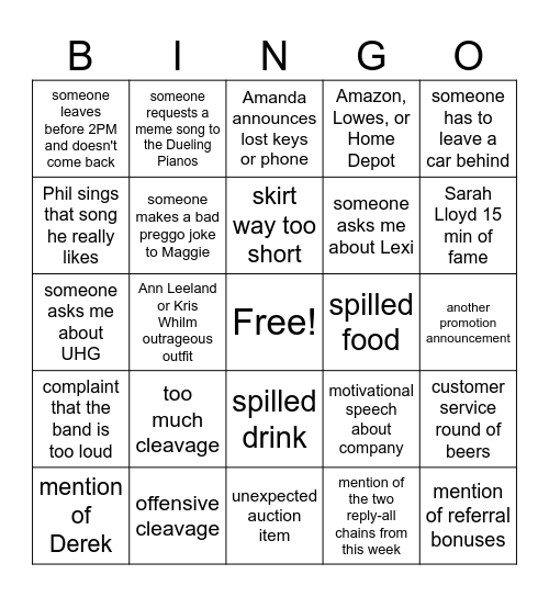 C1 BINGO Card
