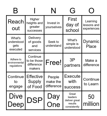 Frank(ly) Speaking Bingo Card