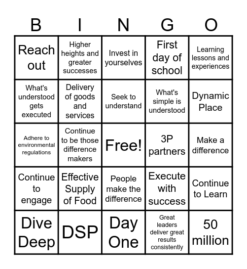 Frank(ly) Speaking Bingo Card