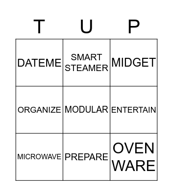 MICHELLE'S TUPPERWARE BINGO Card