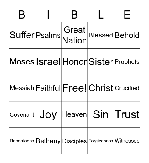 God Changes People Bingo Card