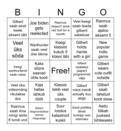 2024 bingo Card