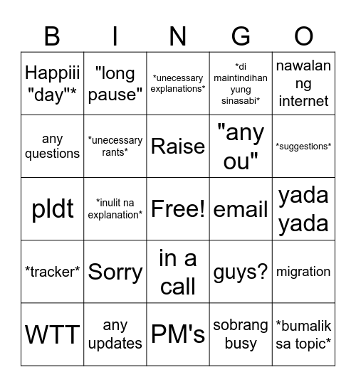 Bingo Card