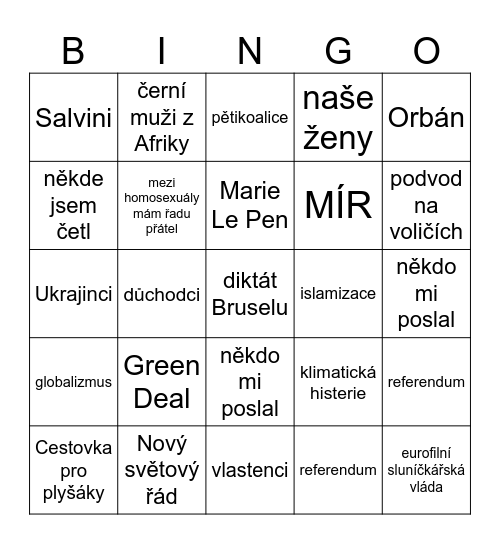 Okamurovo Bingo Card