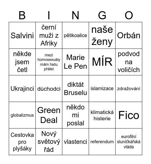 Okamurovo Bingo Card