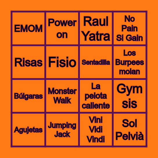 VINDGO Bingo Card