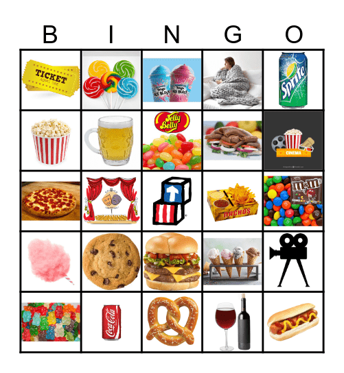 Movie Night Bingo Card