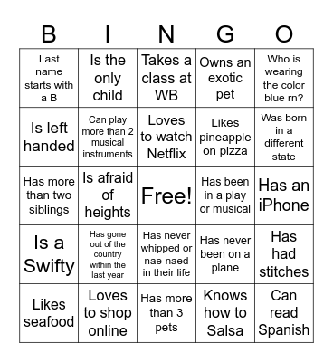 Robotics Bingo Card