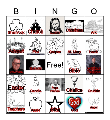 Catholic Schools Week BINGO Card