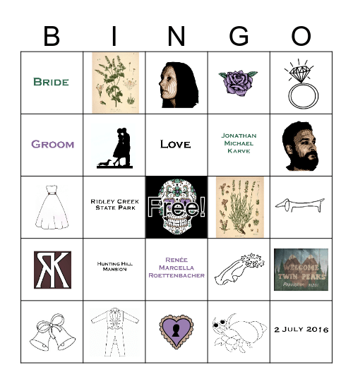 Renée's Shower Bingo Card