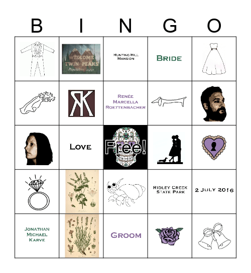 Renée's Shower Bingo Card