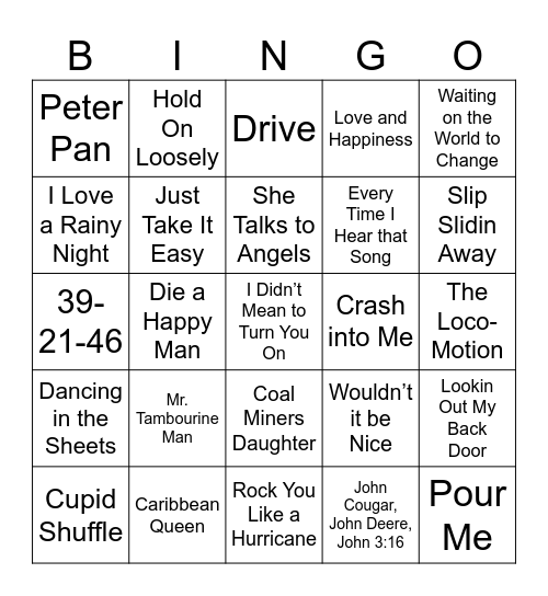 Bingo 22 Bingo Card
