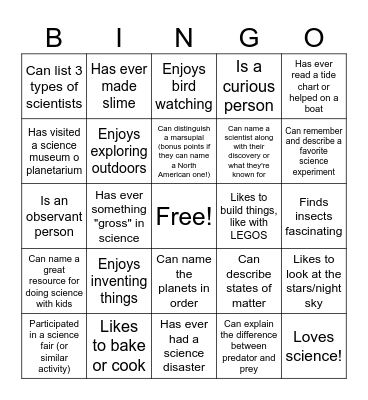 EDU 404 - BINGO Card