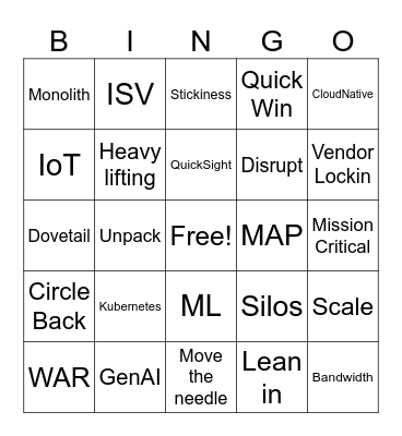 SKO 2024 Bingo Card