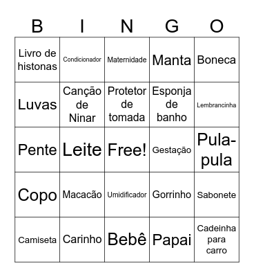 chá da Olivia Bingo Card