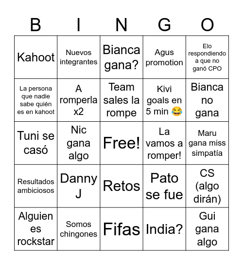 Rocket Wrapped Kickoff Bingo Card