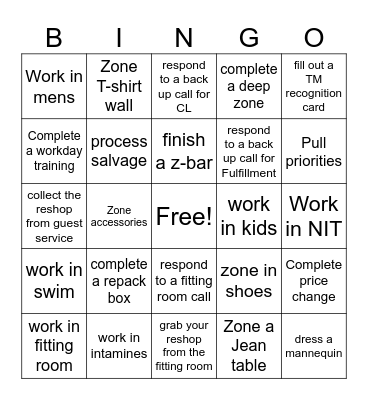 Style Bingo Card