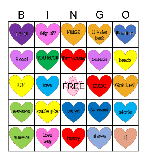 Valentine's Bingo💘 Bingo Card