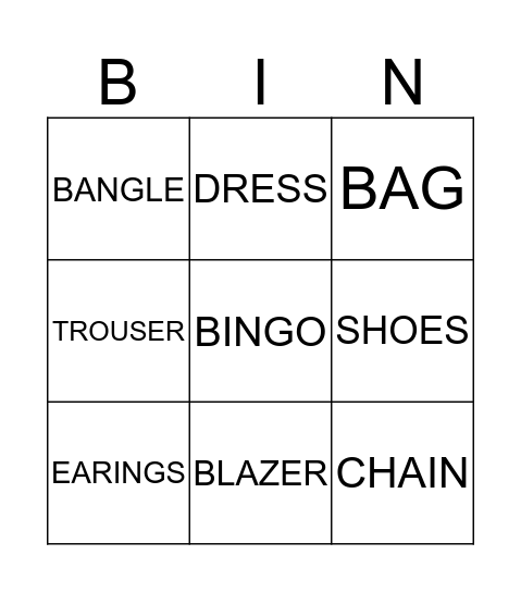 bingo Card