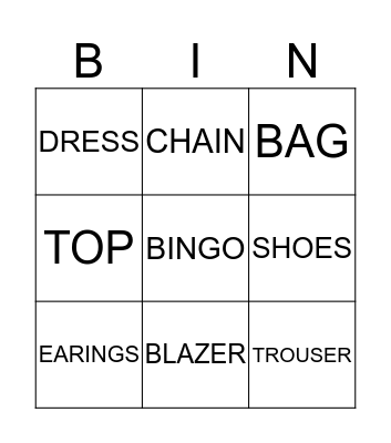 BINGO Card