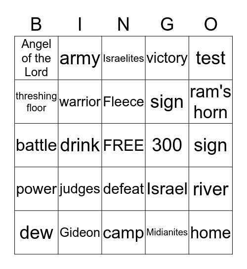 Mighty Warrior Bingo Card