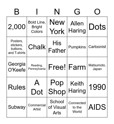 Visual Arts Bingo (Quarter 2 Review) Edit Bingo Card