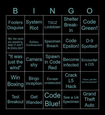 TSC TS Bingo Card